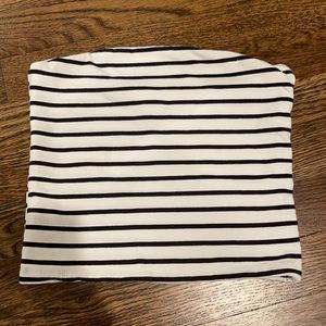Brandy Melville striped navy and white tube top